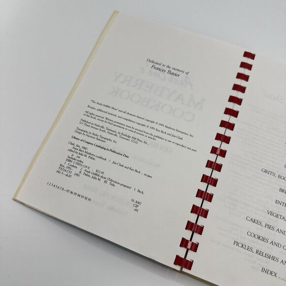 Vtg Aunt Bee's Mayberry Cookbook Andy Griffith Show TV‎ Ken Beck Jim Clark 1991 - Picture 2 of 3